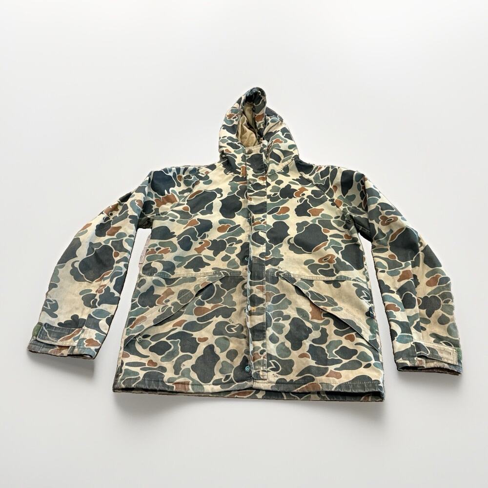 Vintage 10X Gore Tex RealTree Camo Hooded Hunting Rain Coat Jacket M *Flaws*